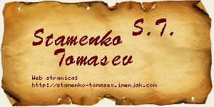 Stamenko Tomašev vizit kartica